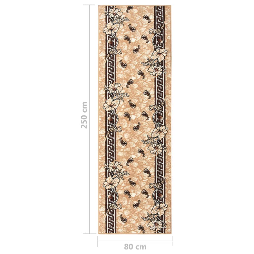 Berkfield Runner Rug BCF Beige 80x250 cm