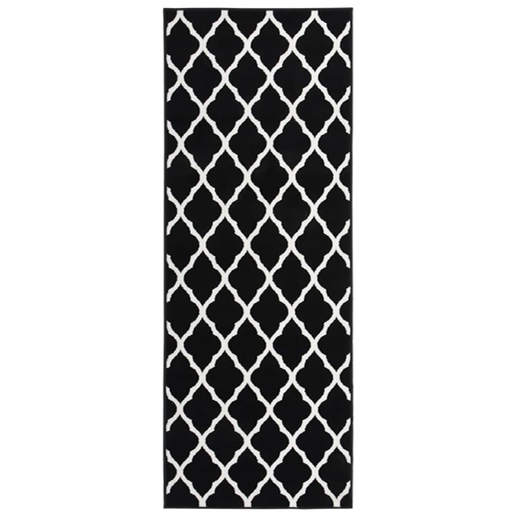 Berkfield Runner Rug BCF Black and White 80x200 cm
