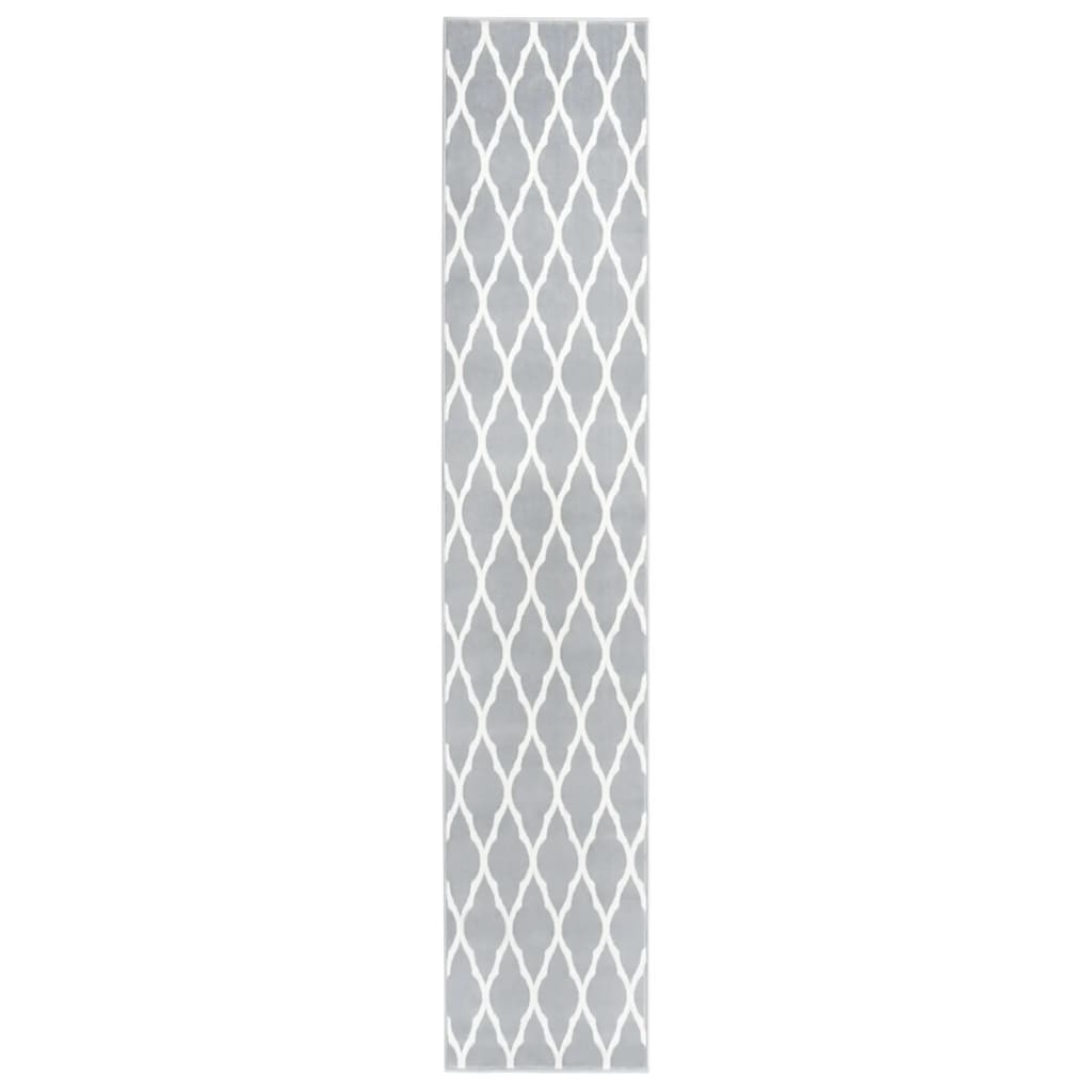 Berkfield Runner Rug BCF Grey and White 80x450 cm