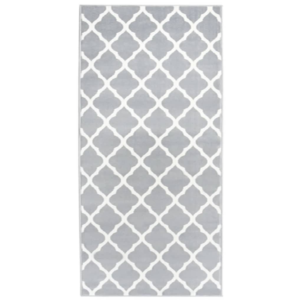 Berkfield Runner Rug BCF Grey and White 100x250 cm