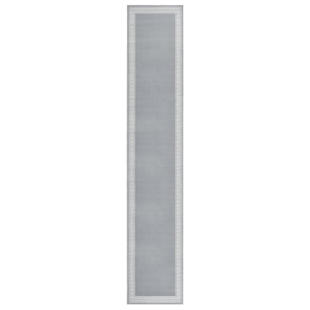Berkfield Runner Rug BCF Grey with Motif 80x450 cm