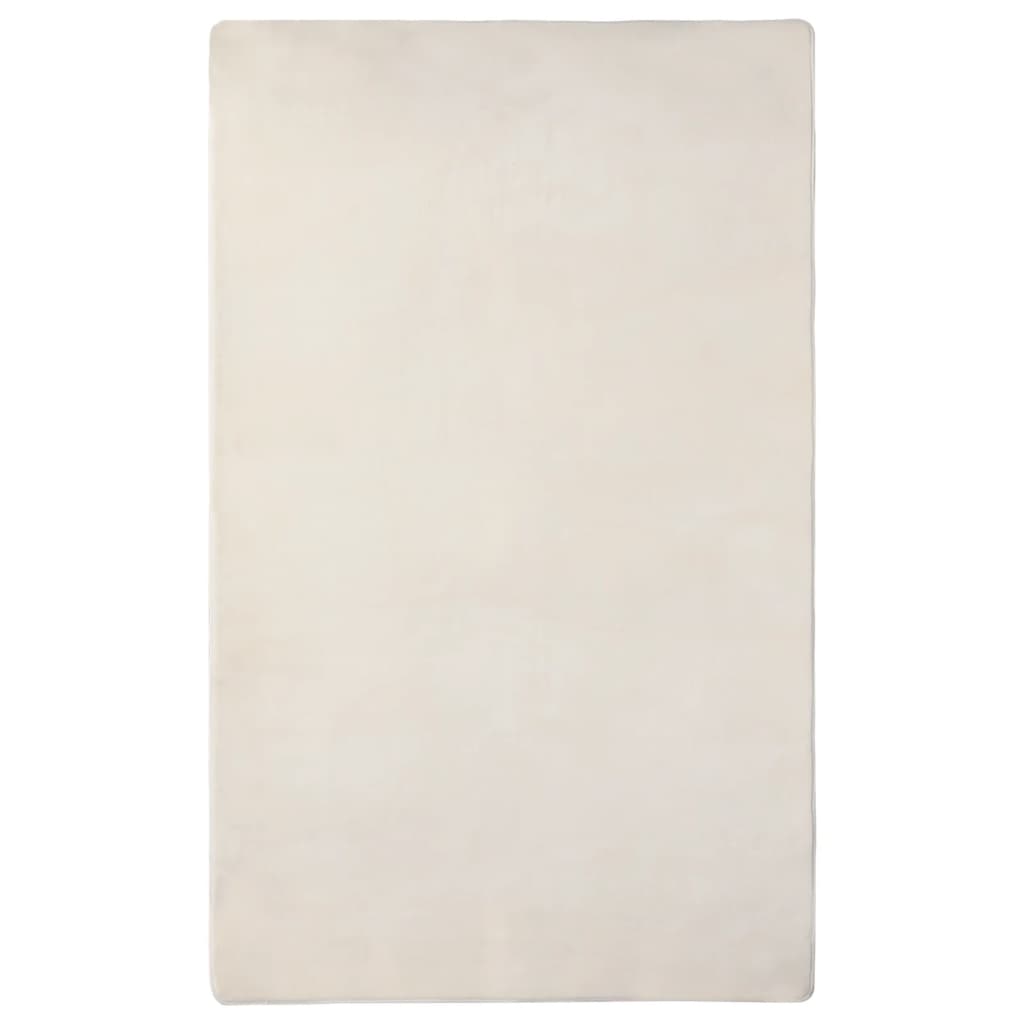 Berkfield Teddy Rug Cream 270x180 cm