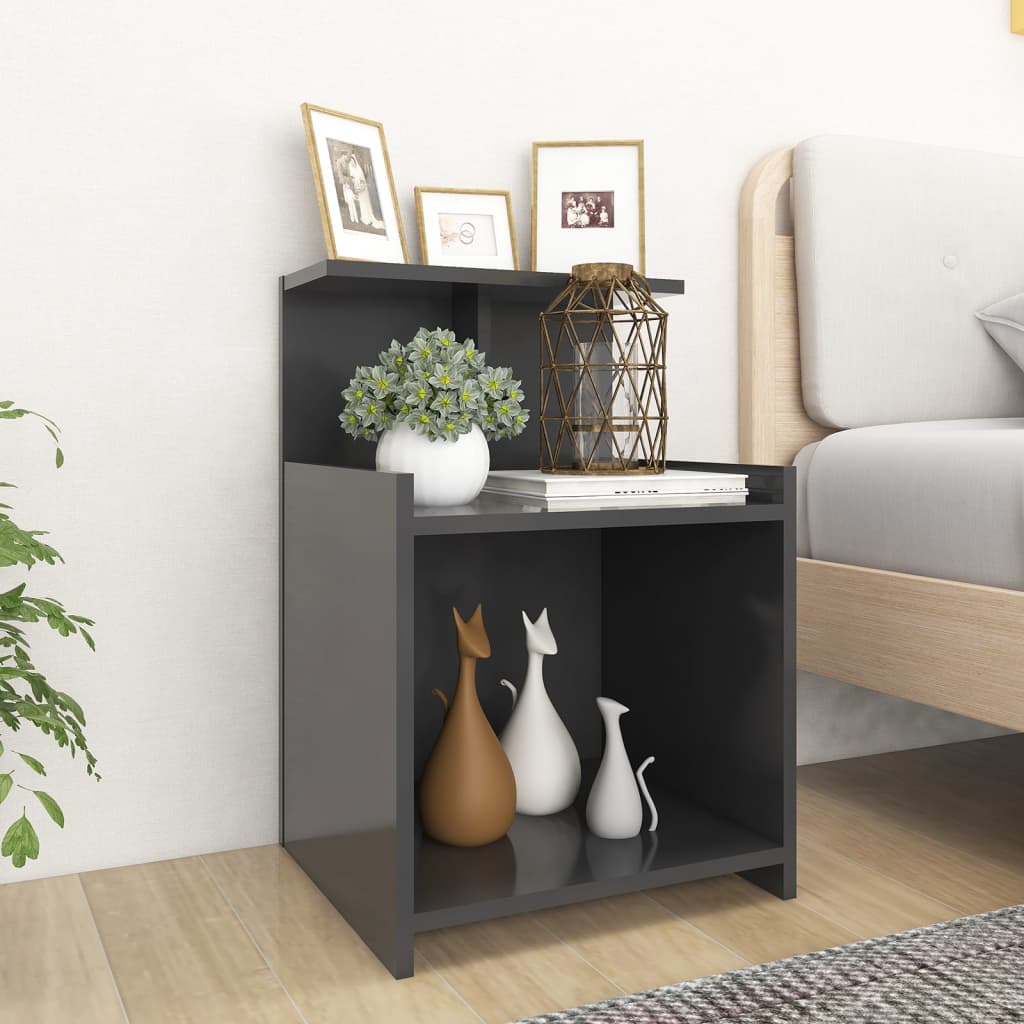 Berkfield Bed Cabinet Grey 40x35x60 cm Engineered Wood