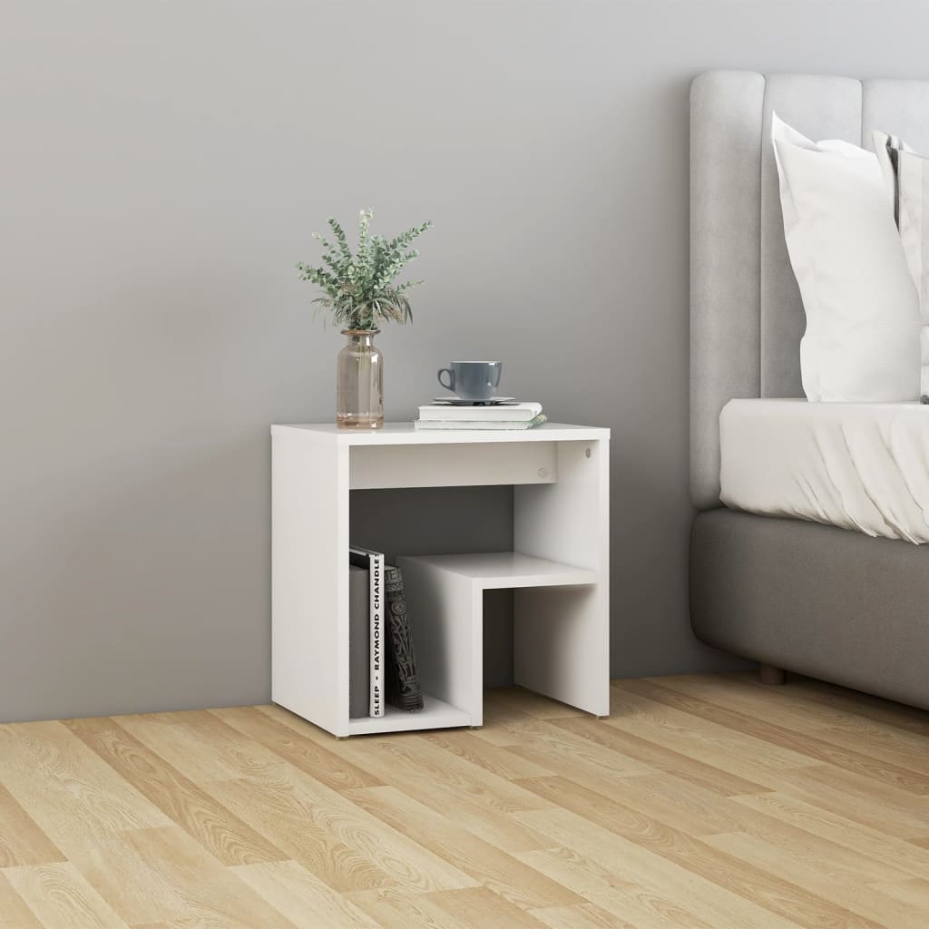 Berkfield Bed Cabinet White 40x30x40 cm Engineered Wood