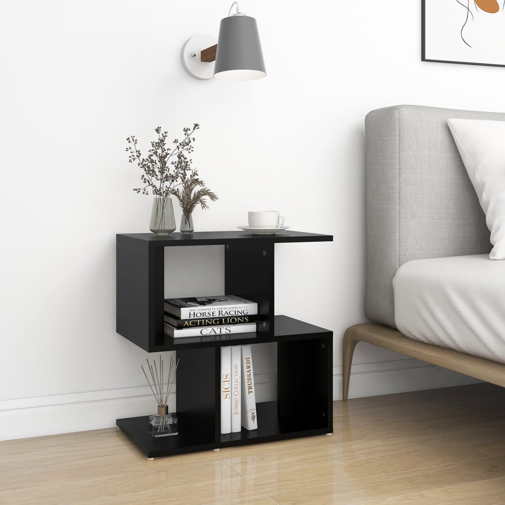 Berkfield Bedside Cabinets 2 pcs Black 50x30x51.5 cm Engineered Wood