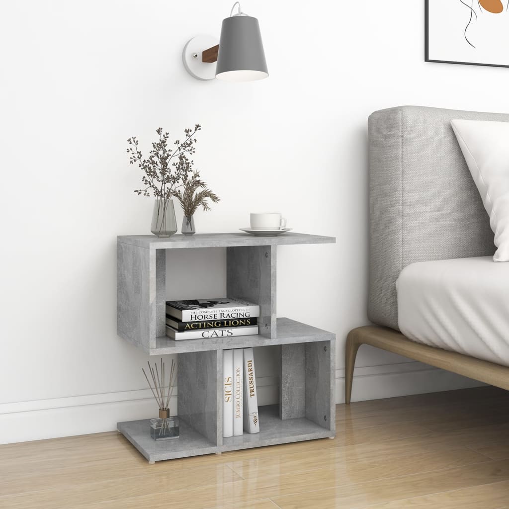 Berkfield Bedside Cabinet Concrete Grey 50x30x51.5 cm Engineered Wood