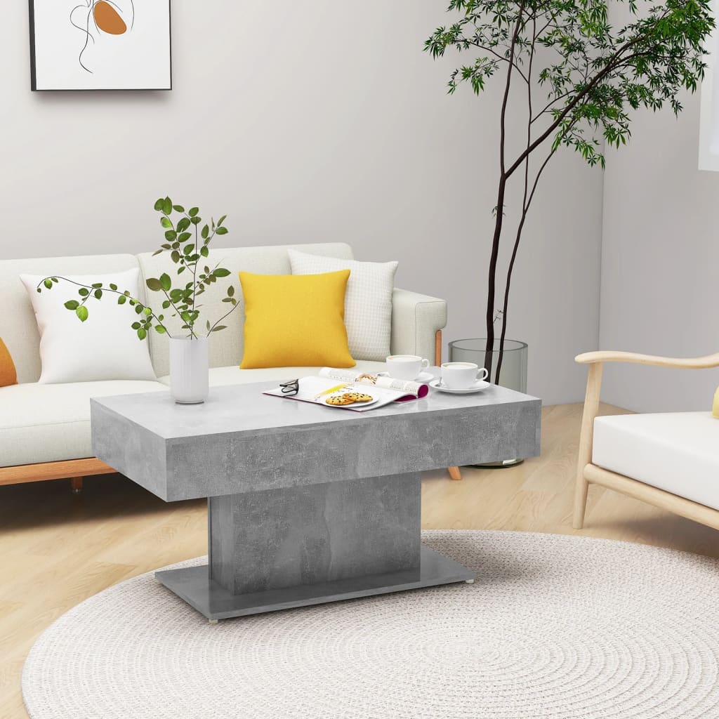 Berkfield Coffee Table Concrete Grey 96x50x45 cm Engineered Wood