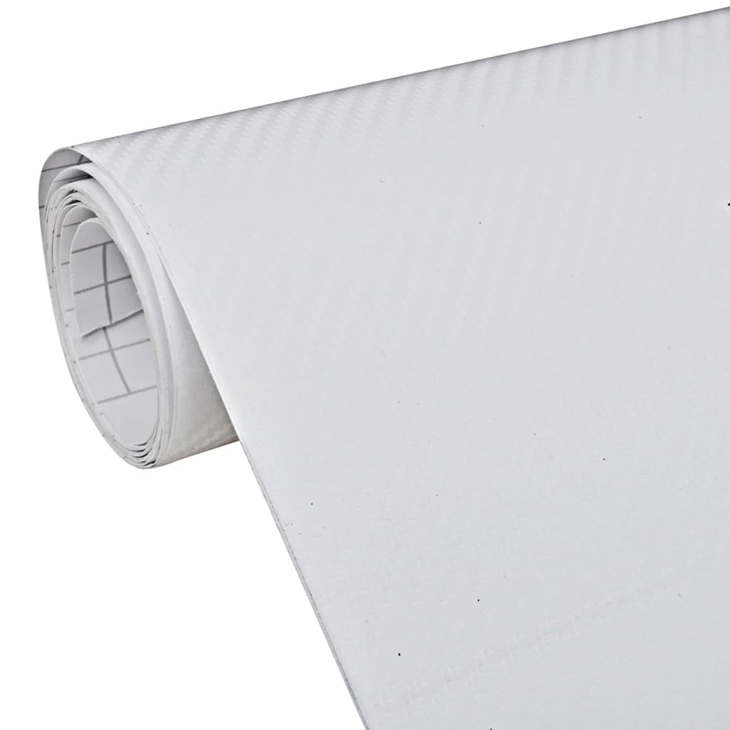 Berkfield Car Films 2 pcs 3D White 100x150 cm+50x150 cm
