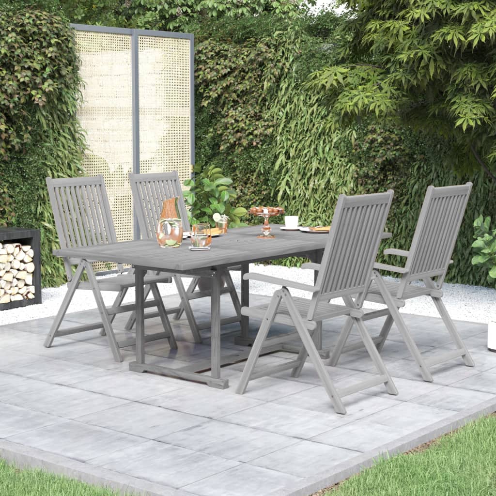 Berkfield 5 Piece Garden Dining Set Solid Wood Acacia