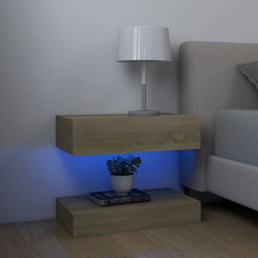 Berkfield Bedside Cabinet Sonoma Oak 60x35 cm Engineered Wood
