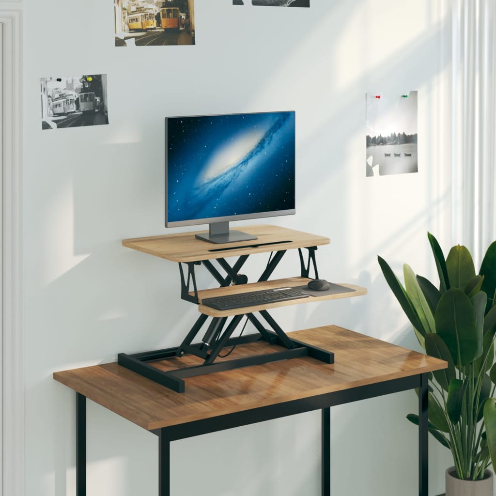 Berkfield Adjustable Workstation 60x40x(13-41.5) cm Steel and Engineered Wood