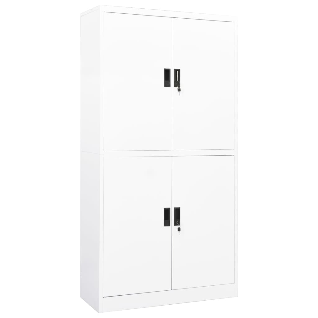 Berkfield Office Cabinet White 90x40x180 cm Steel