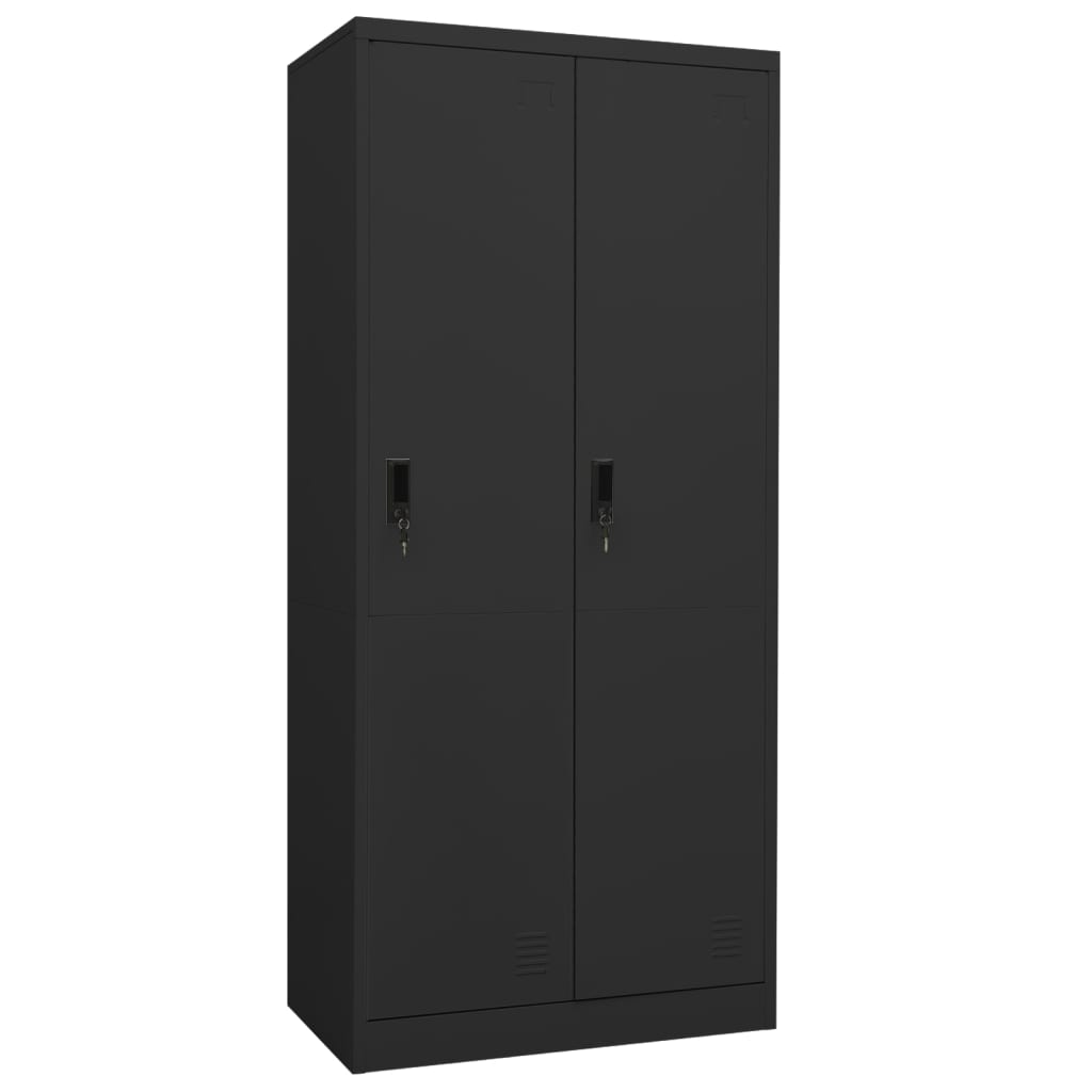 Berkfield Wardrobe Anthracite 80x50x180 cm Steel
