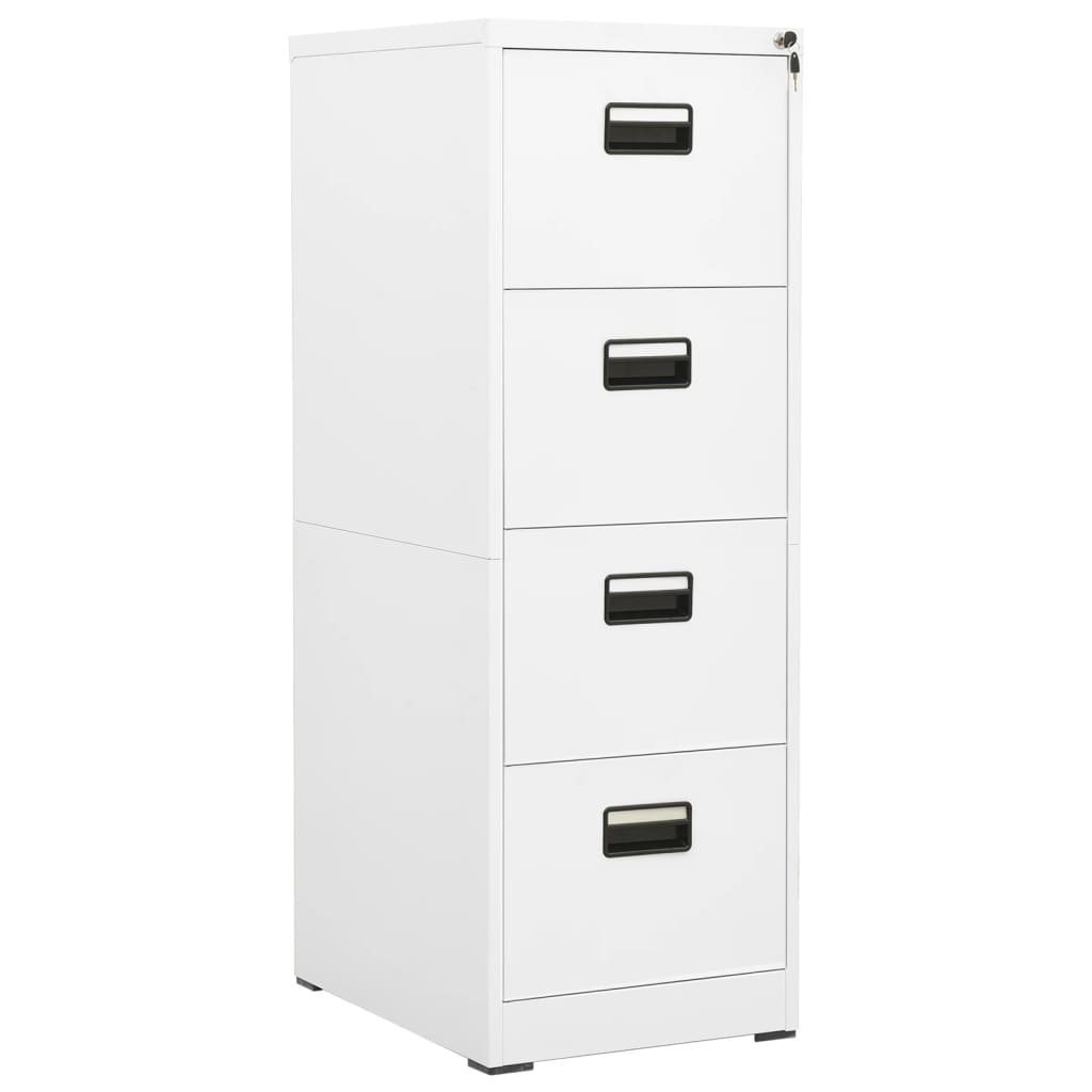 Berkfield Filing Cabinet White 46x62x133 cm Steel