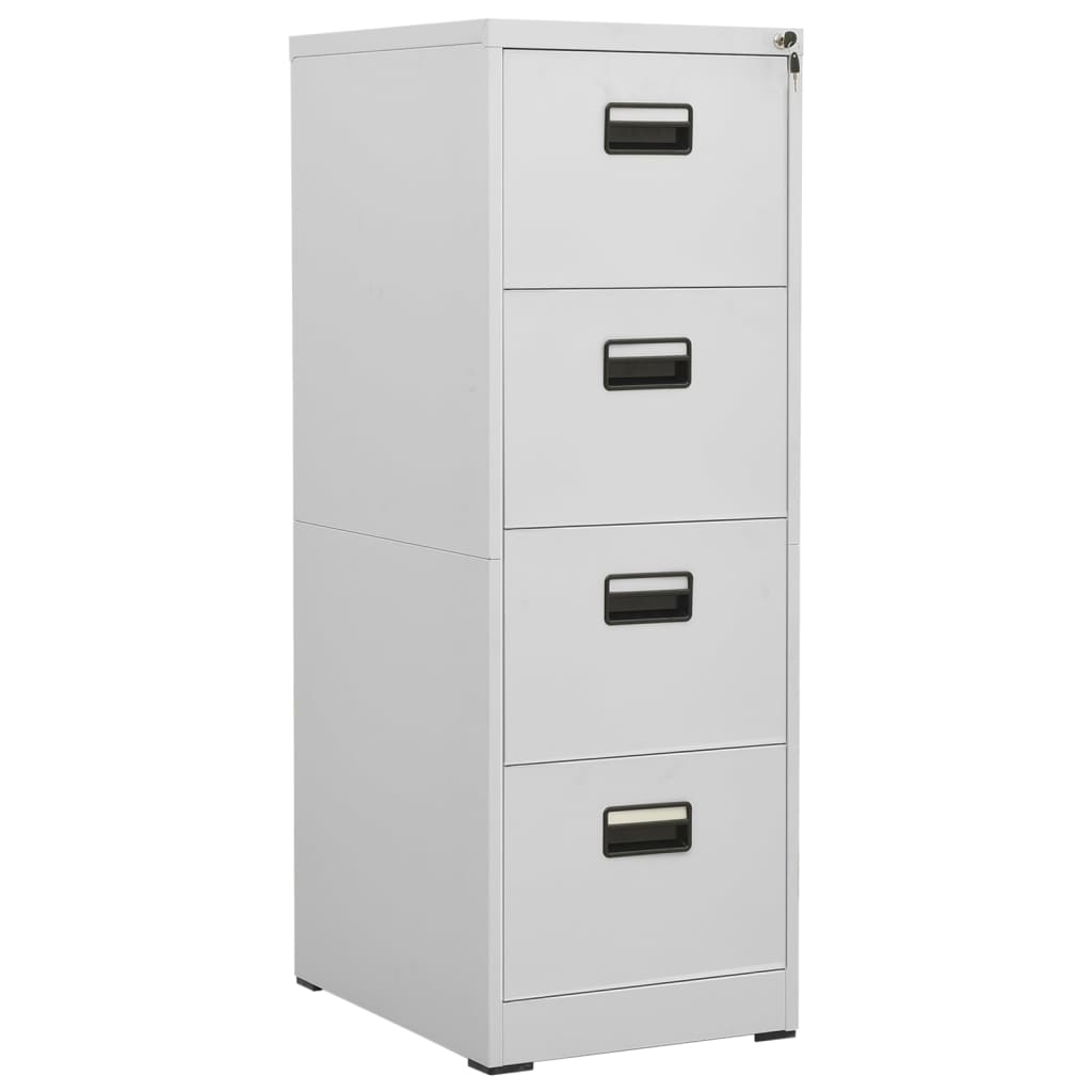 Berkfield Filing Cabinet Light Grey 46x62x133 cm Steel