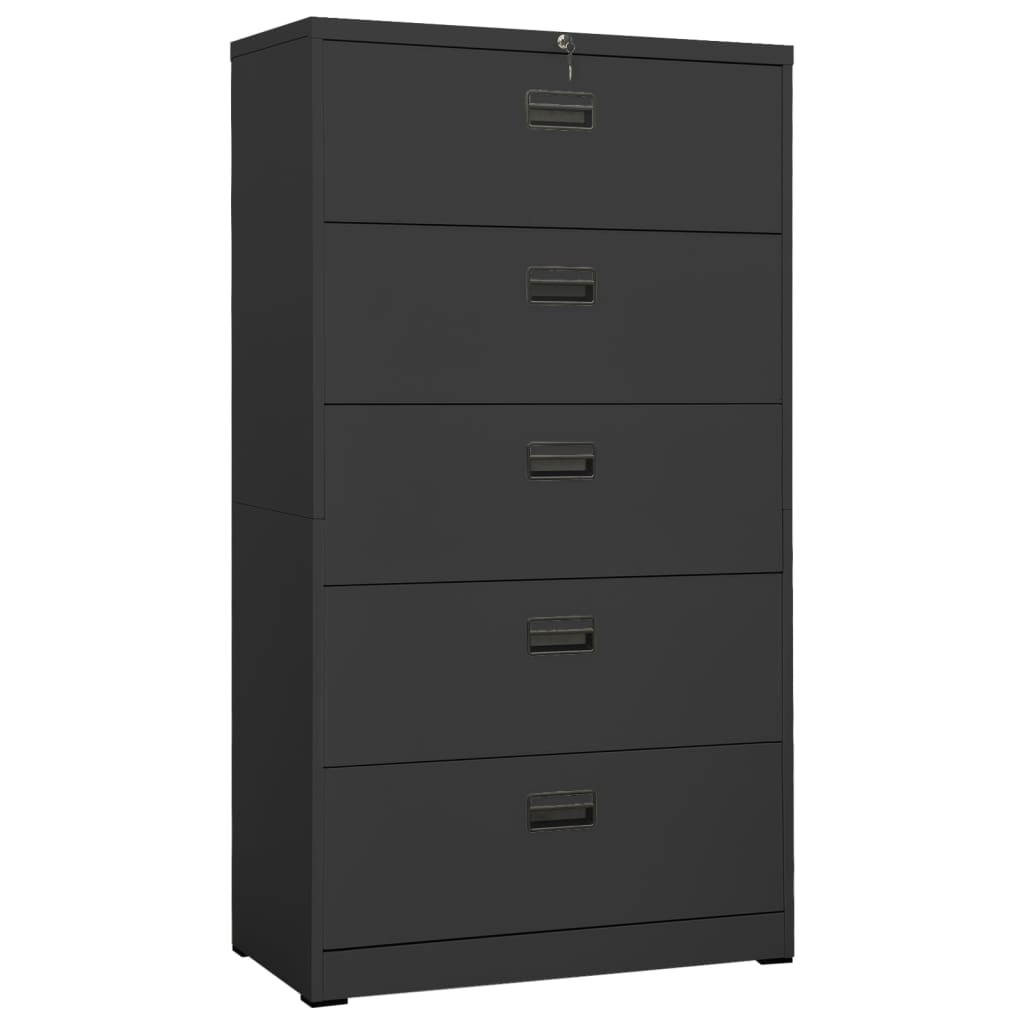 Berkfield Filing Cabinet Anthracite 90x46x164 cm Steel