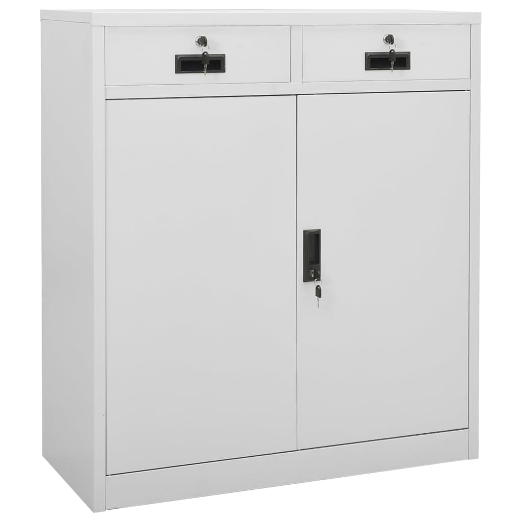 Berkfield Office Cabinet Light Grey 90x40x102 cm Steel