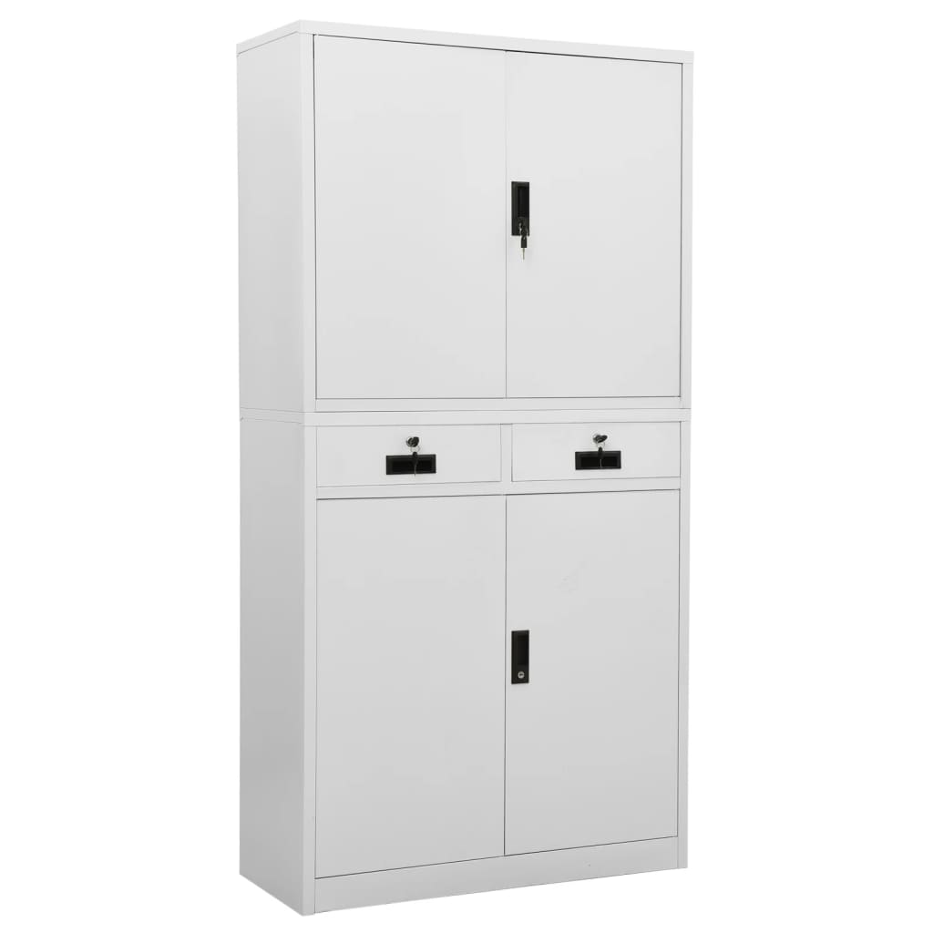Berkfield Office Cabinet Light Grey 90x40x180 cm Steel