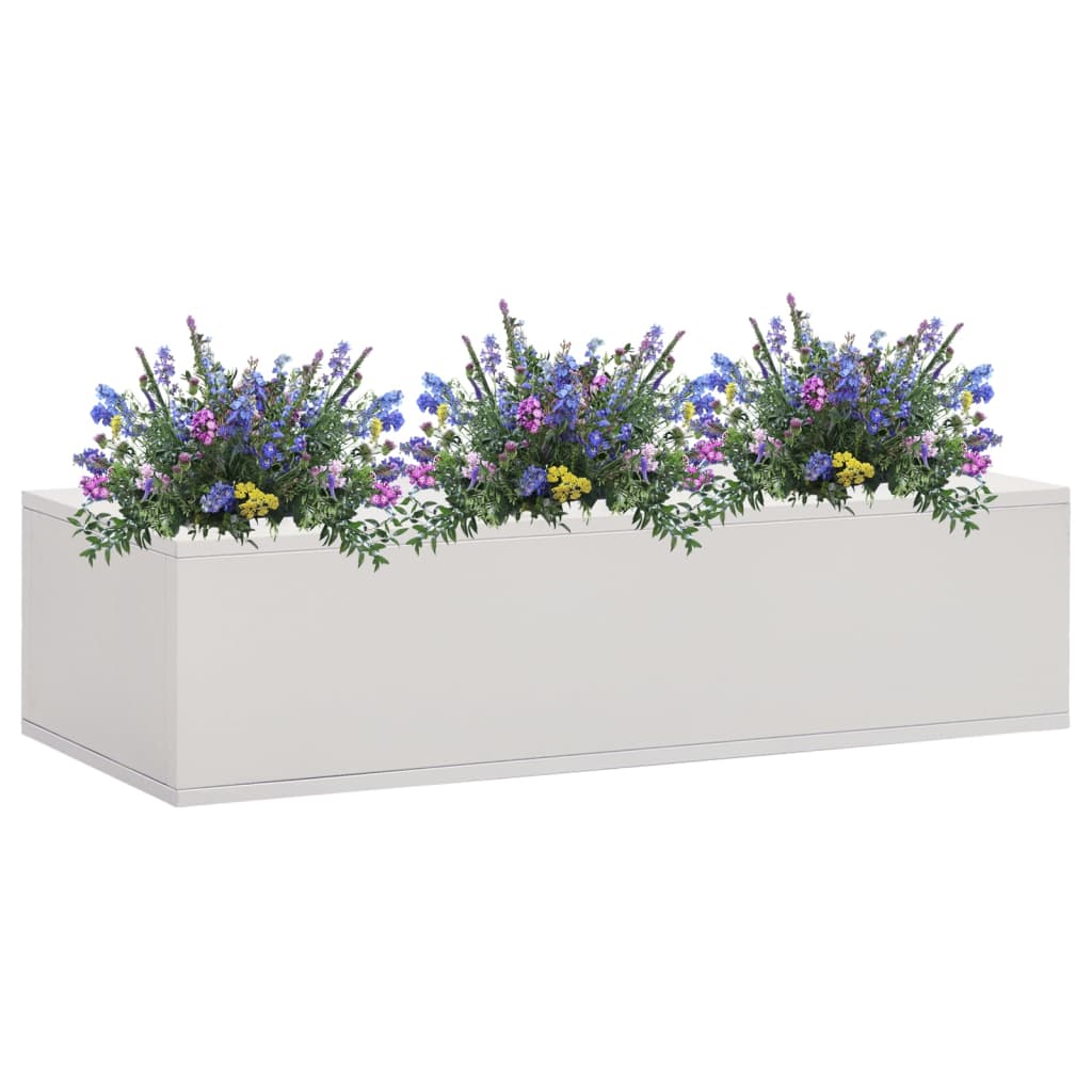 Berkfield Office Flower Box Light Grey 90x40x23 cm Steel