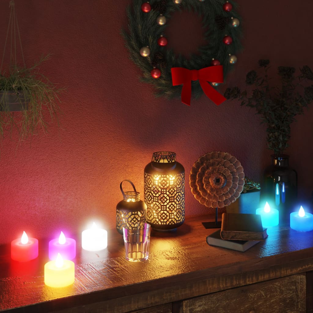 Berkfield Flameless Electric Tea Lights LED Candles 100 pcs Colourful