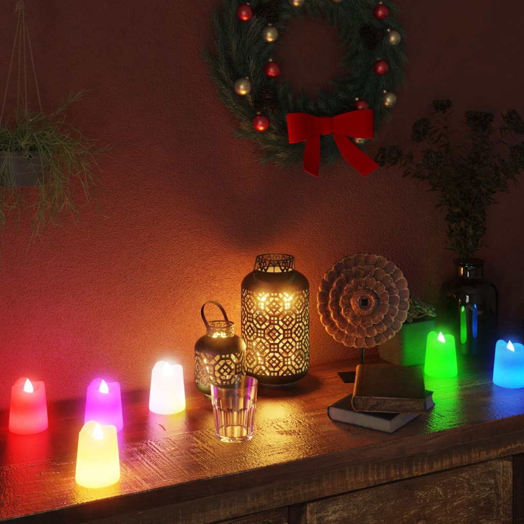 Berkfield Flameless Electric Tea Lights LED Candles 50 pcs Colourful