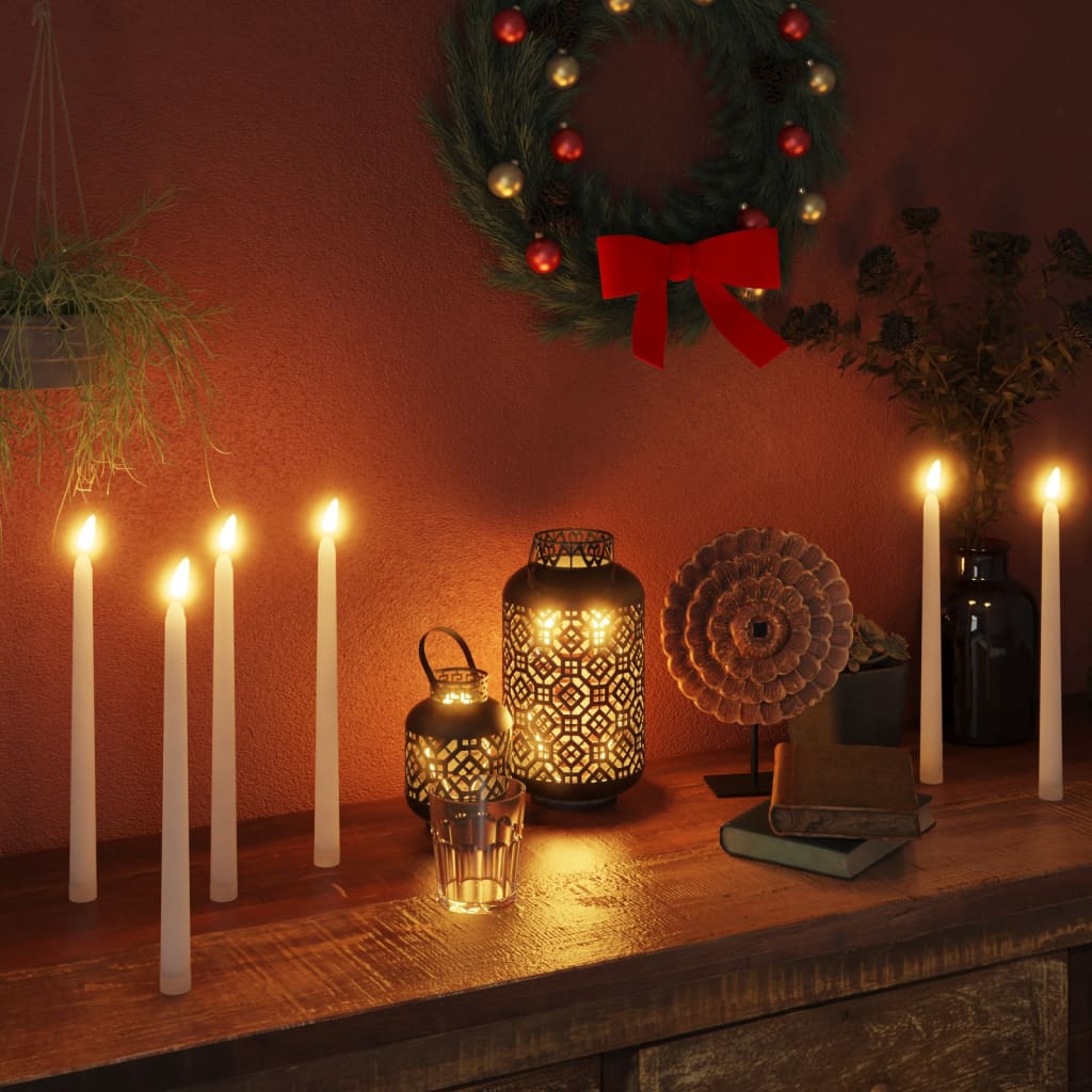 Berkfield Flameless Electric Dinner Light LED Candles 12 pcs Warm White