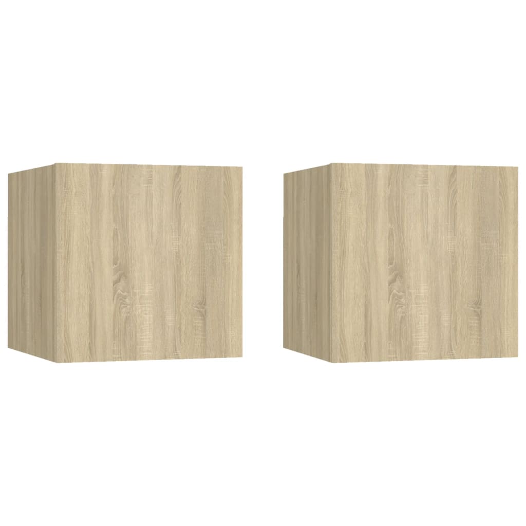 Berkfield Bedside Cabinets 2 pcs Sonoma Oak 30.5x30x30 cm Engineered Wood