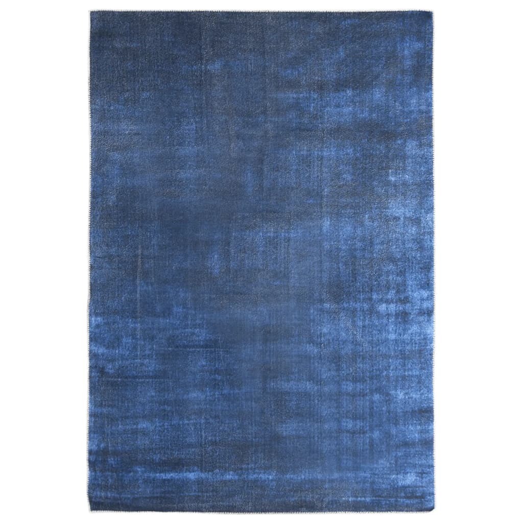 Berkfield Rug Washable Foldable Navy 140x200 cm Polyester