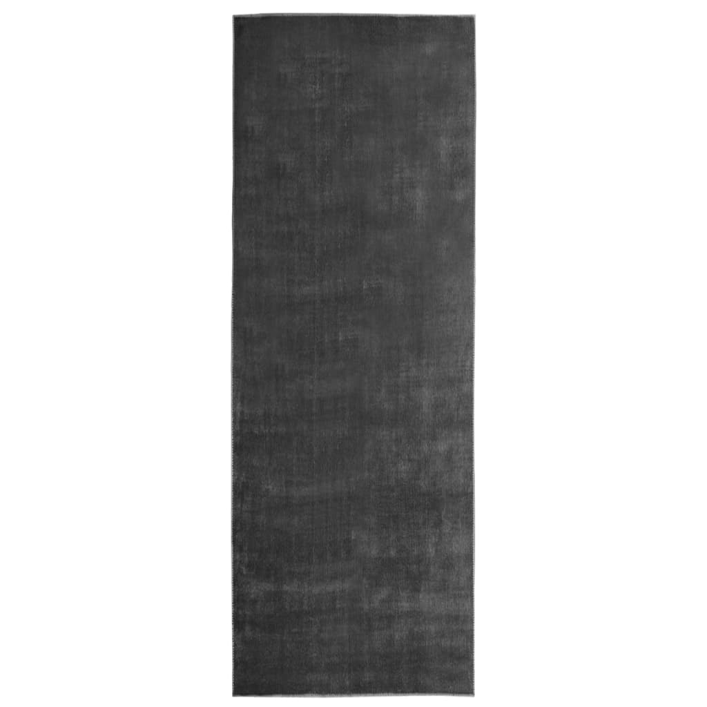 Berkfield Carpet Runner Washable Foldable Anthracite 80x300 cm Polyester