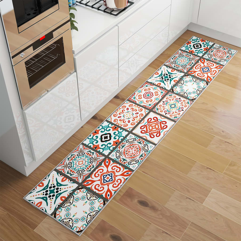 Berkfield Printed Carpet Runner Washable Foldable 60x300 cm Polyester