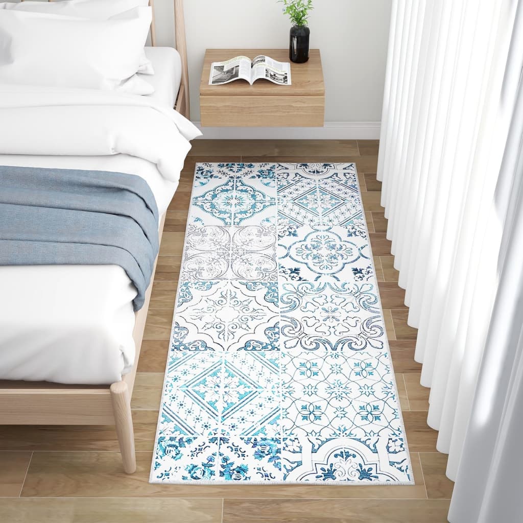 Berkfield Printed Carpet Runner Washable Foldable 80x200 cm Polyester