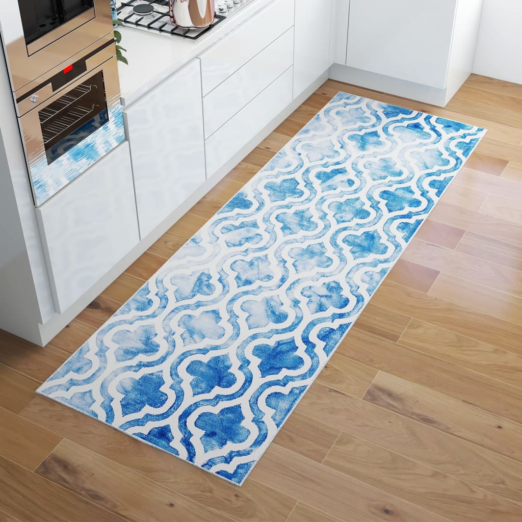 Berkfield Printed Carpet Runner Washable Foldable 100x300 cm Polyester