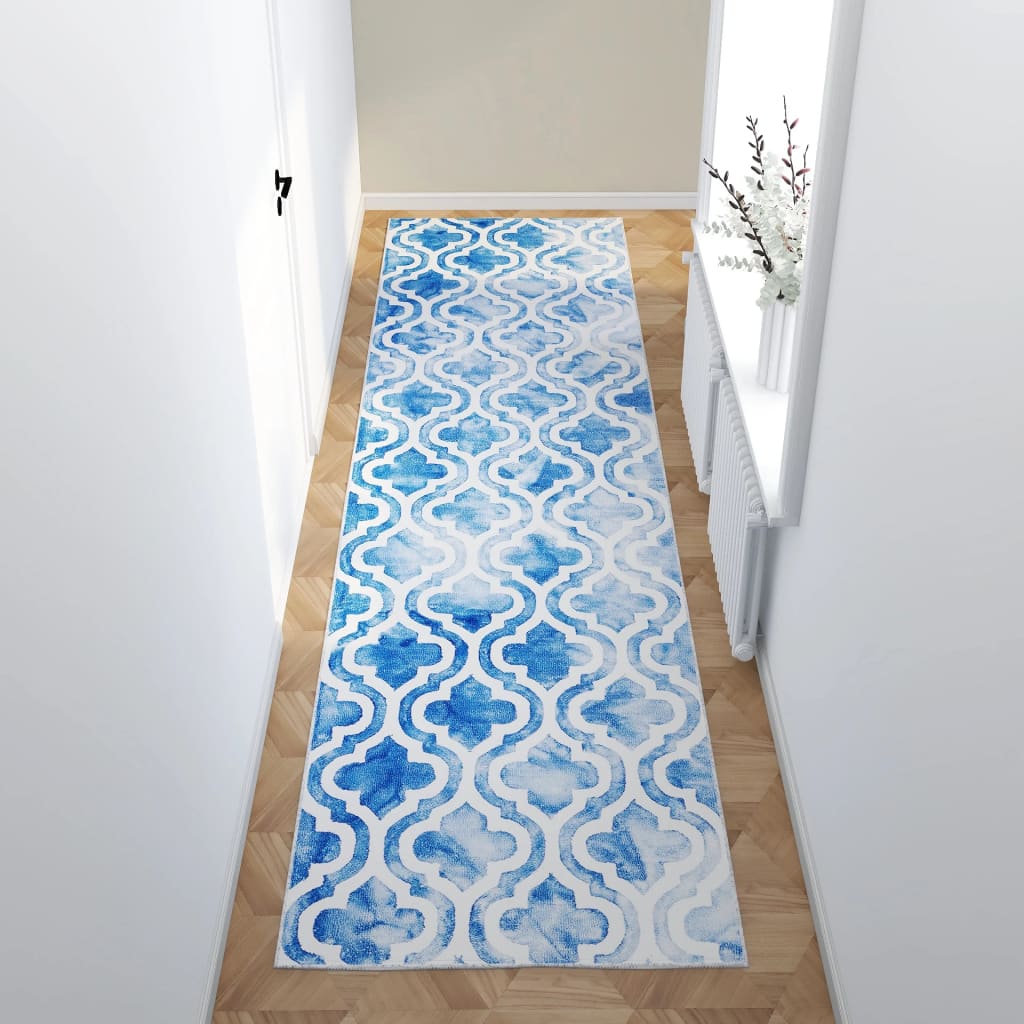 Berkfield Printed Carpet Runner Washable Foldable 100x400 cm Polyester
