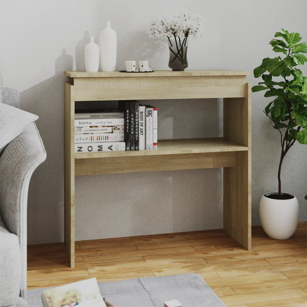 Berkfield Console Table Sonoma Oak 80x30x80 cm Engineered Wood