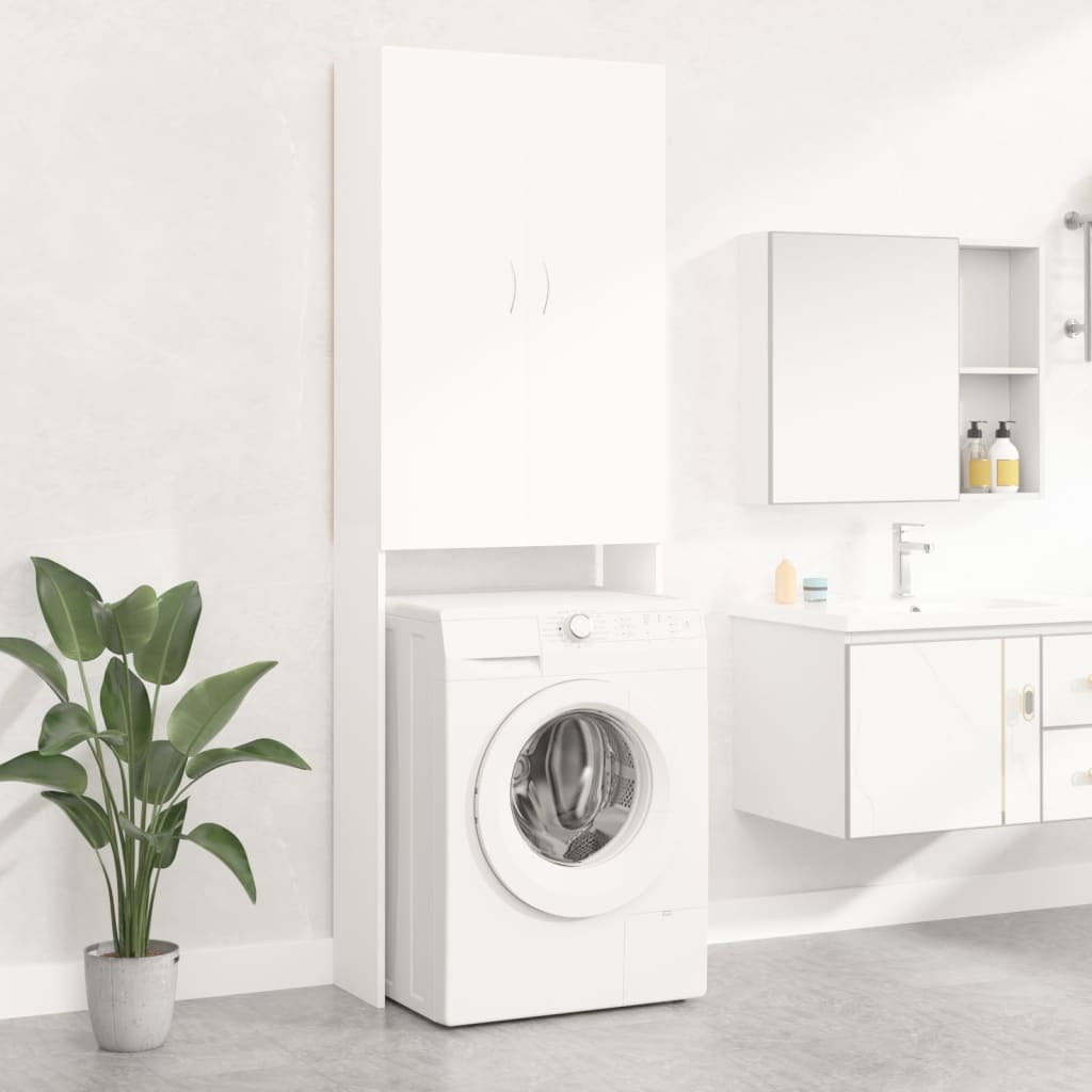 Berkfield Washing Machine Cabinet White 64x25.5x190 cm