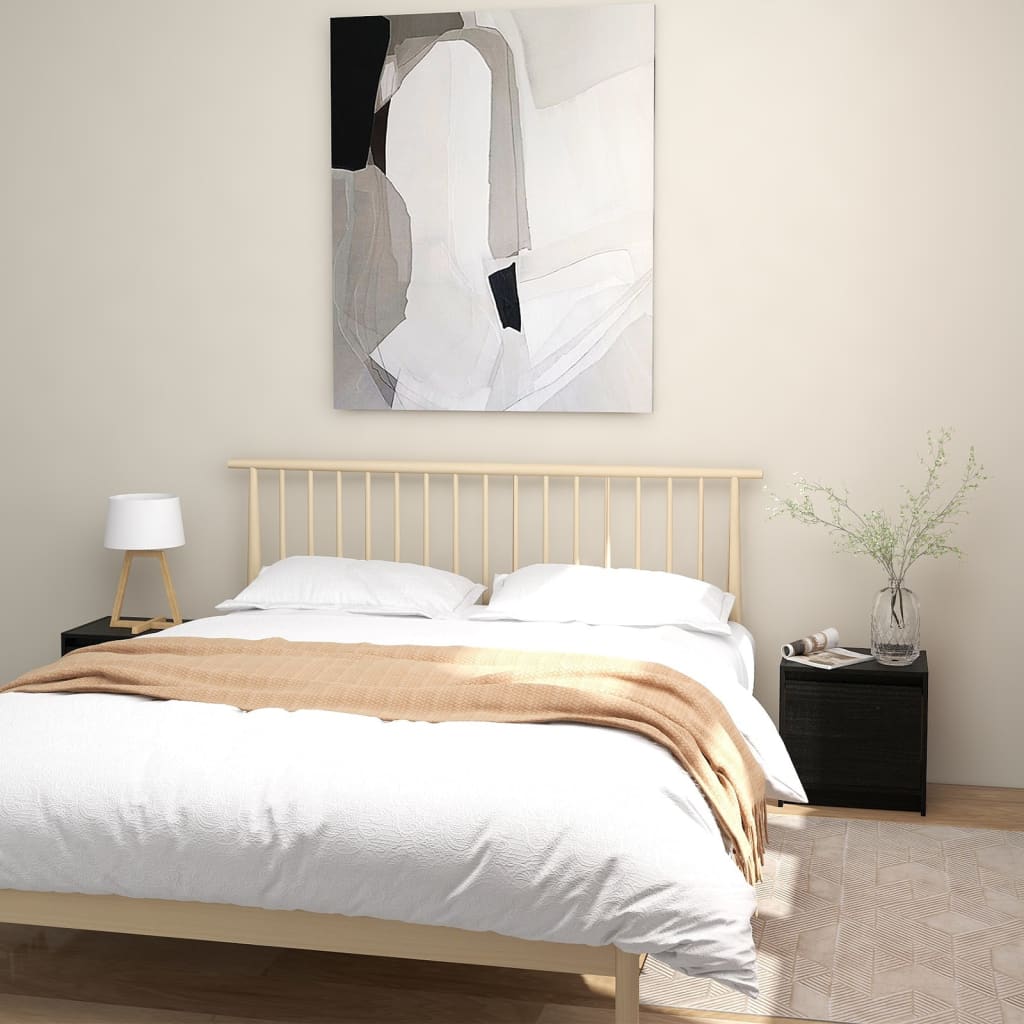 Berkfield Bedside Cabinets 2 pcs Black 40x30.5x40 cm Solid Pinewood