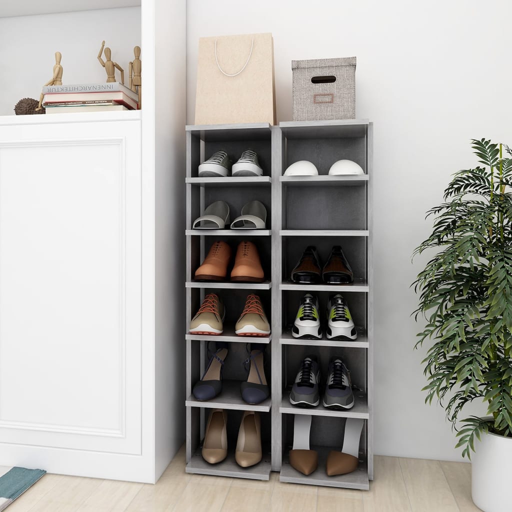 Berkfield Shoe Cabinets pcs Concrete Grey cm - Main Image