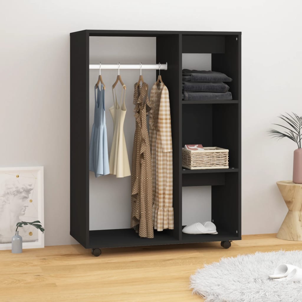 Berkfield Wardrobe Black 80x40x110 cm Engineered Wood