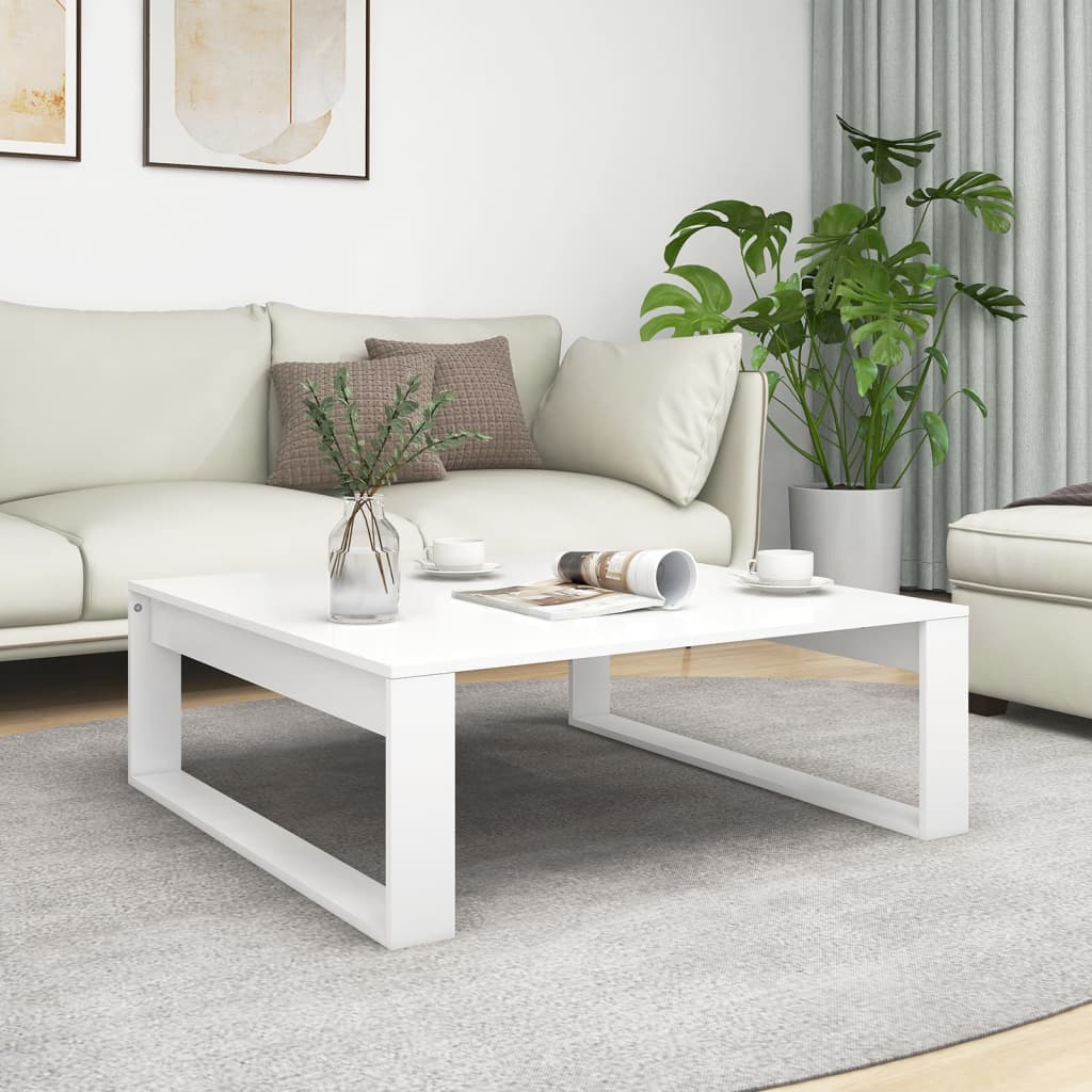 Berkfield Coffee Table White 100x100x35 cm Engineered Wood