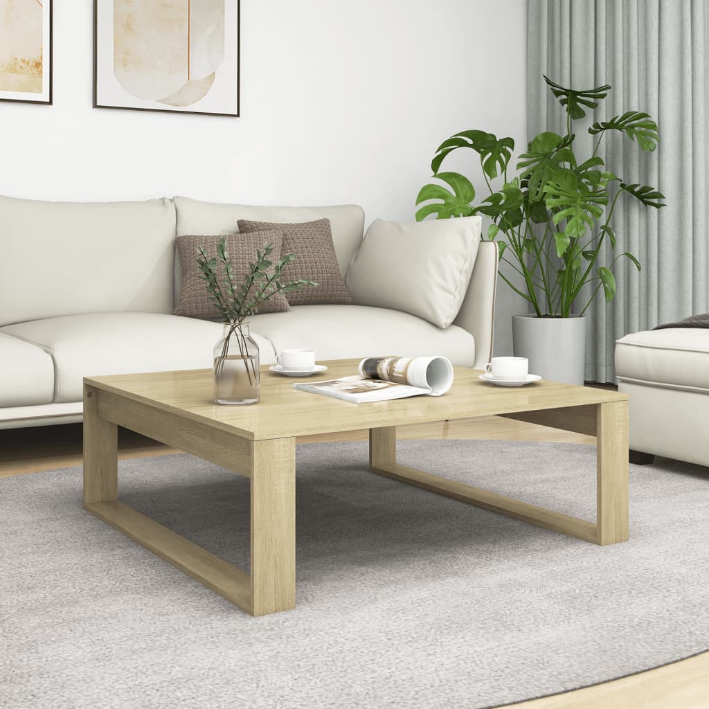 Berkfield Coffee Table Sonoma Oak 100x100x35 cm Engineered Wood