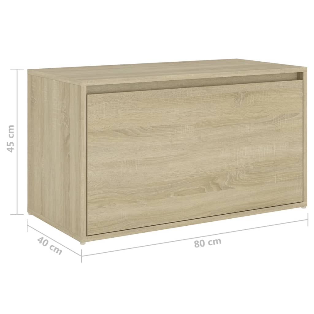 Berkfield Hall Bench 80x40x45 cm Sonoma Oak Engineered Wood