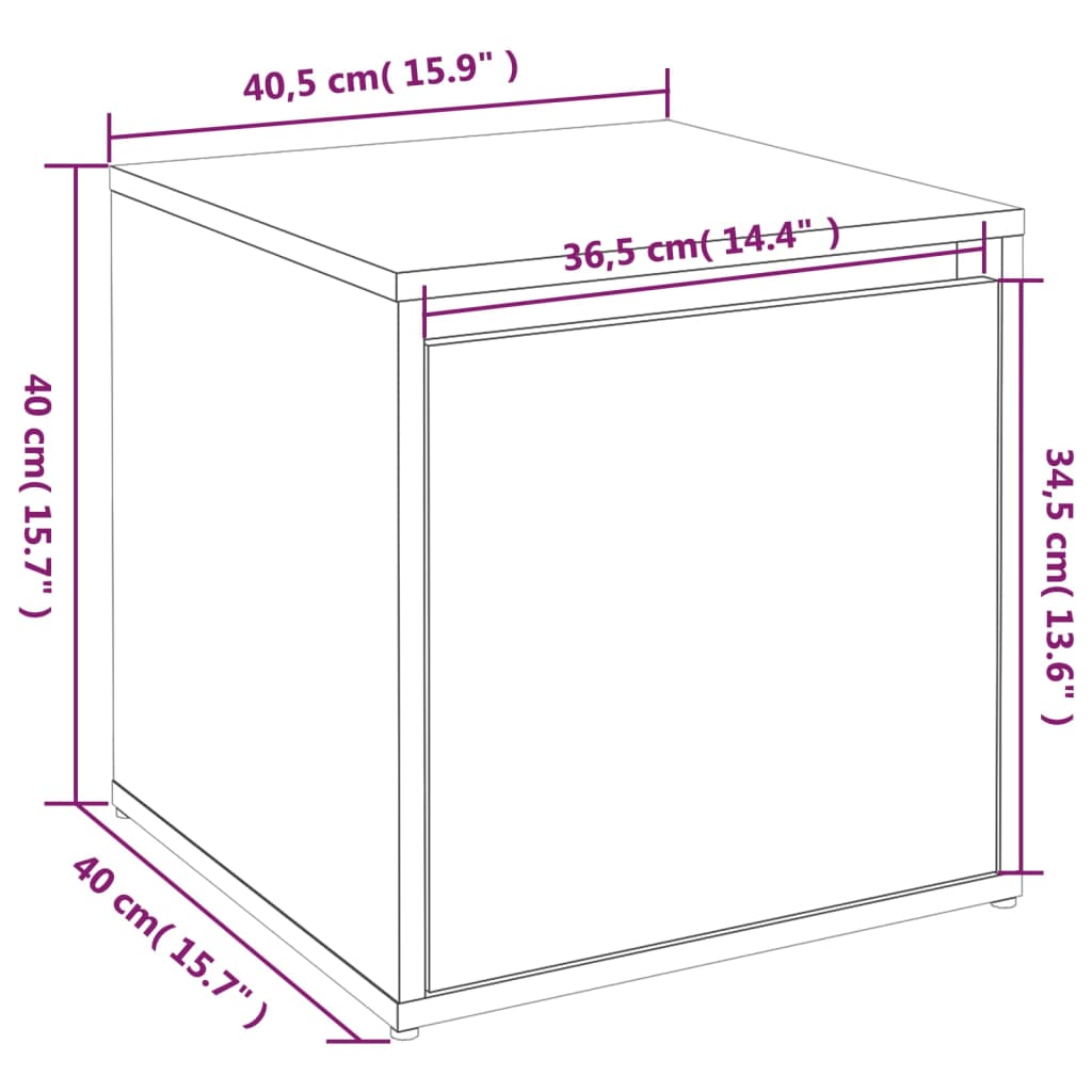 Berkfield Box Drawer Concrete Grey 40.5x40x40 cm Engineered Wood