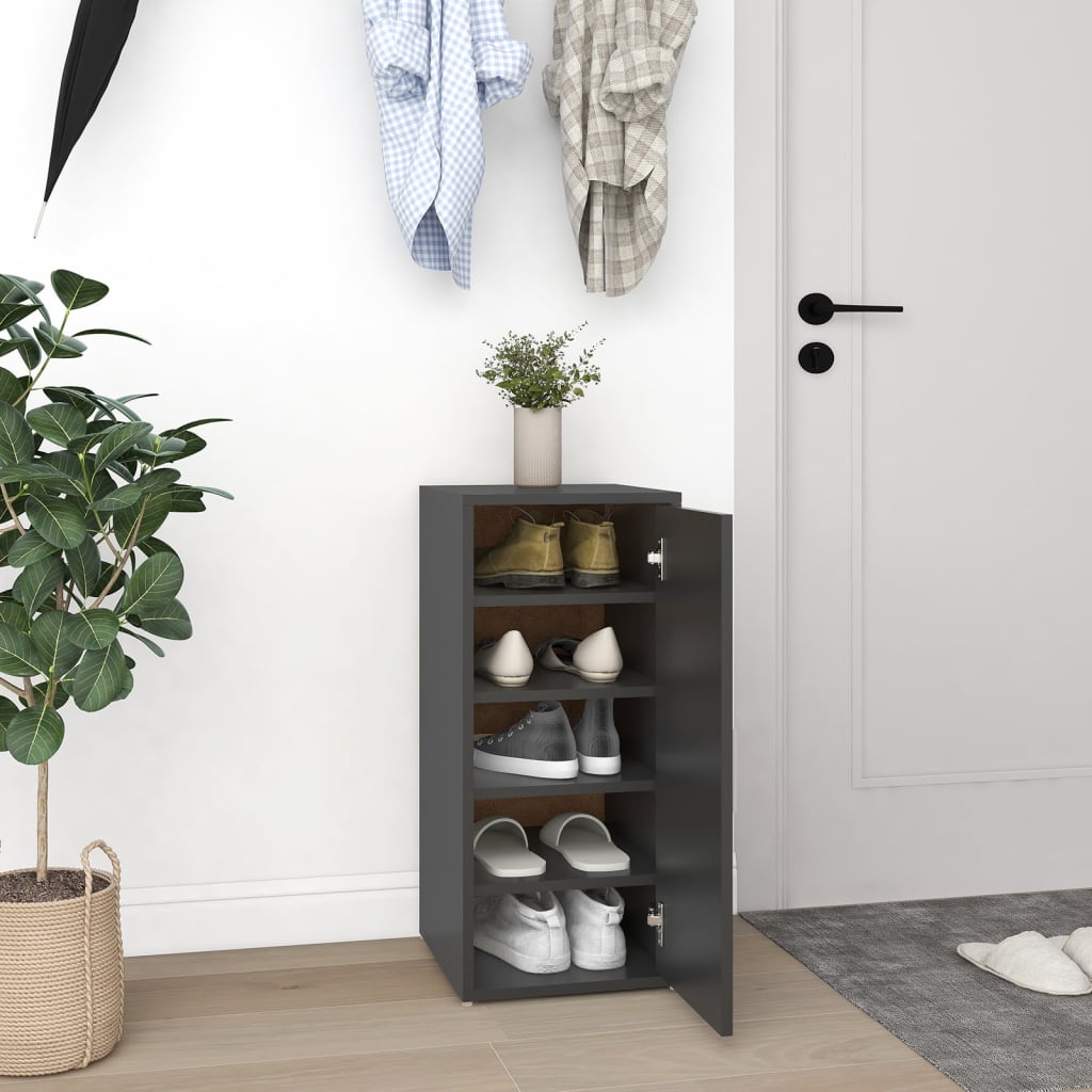 Berkfield Shoe Cabinet Grey 32x35x70 cm Engineered Wood