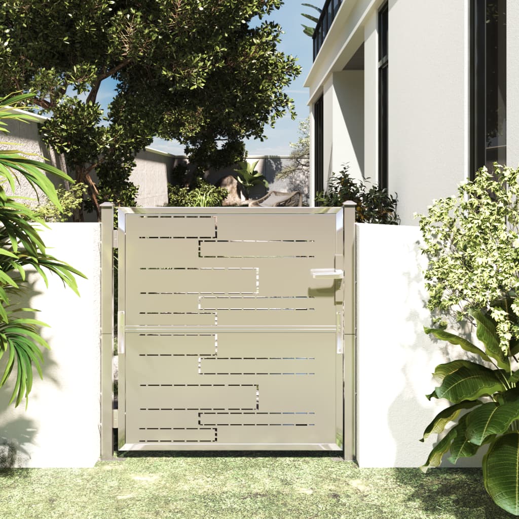 Berkfield Garden Gate 100x100 cm Stainless Steel