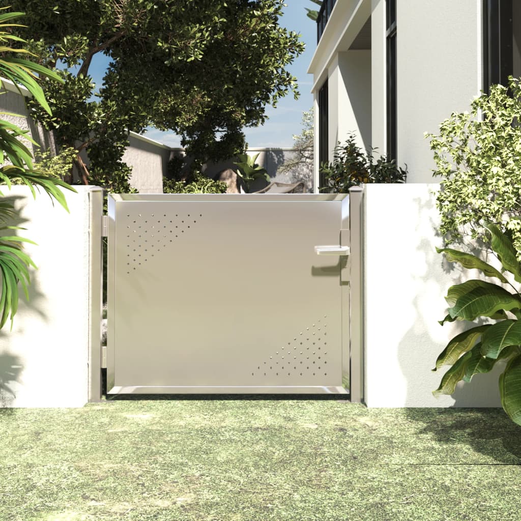 Berkfield Garden Gate 100x75 cm Stainless Steel