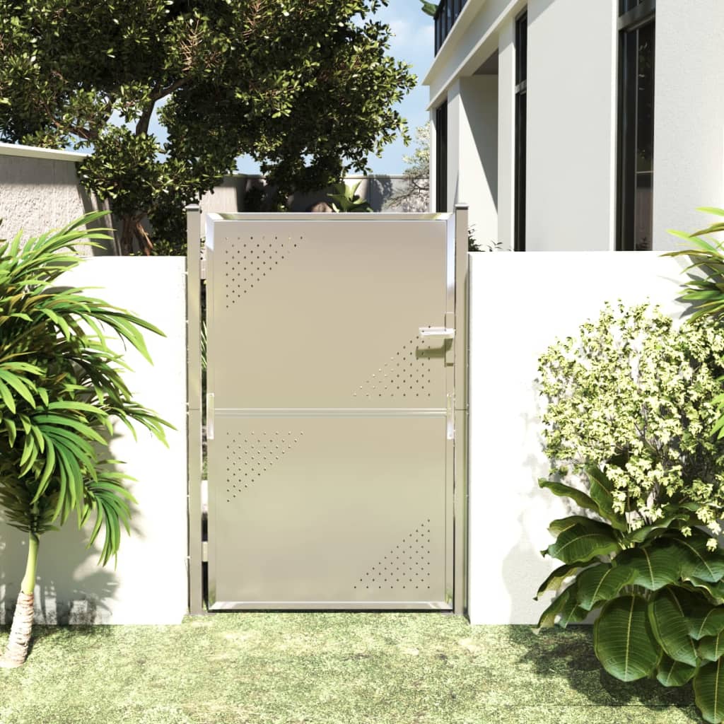 Berkfield Garden Gate 100x150 cm Stainless Steel