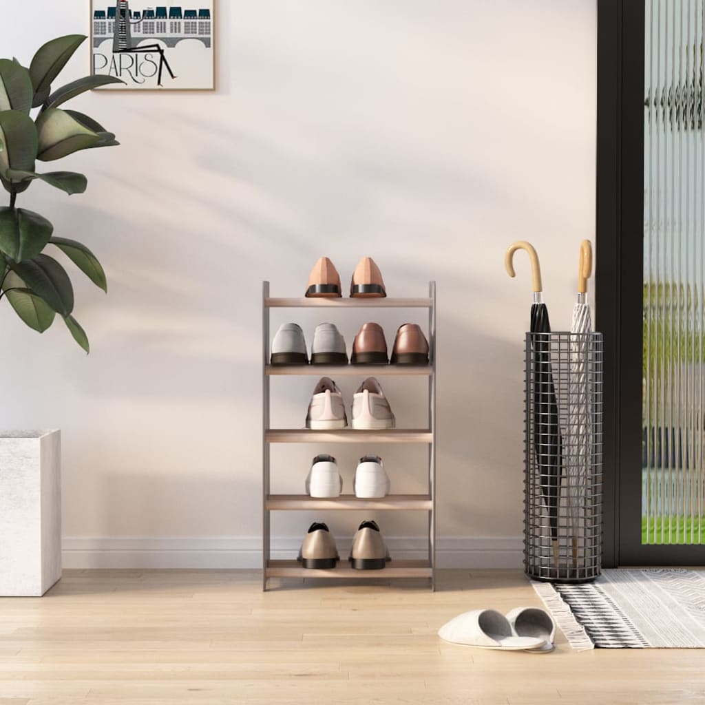 Berkfield Shoe Rack Grey 45x24x81 cm Engineered Wood