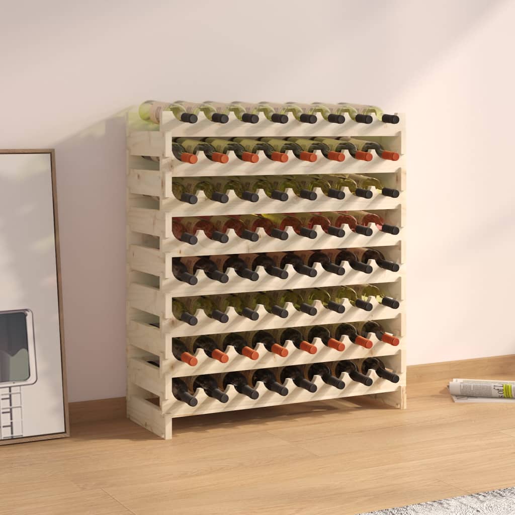 Berkfield Wine Rack 83x29x90 cm Solid Wood Pine