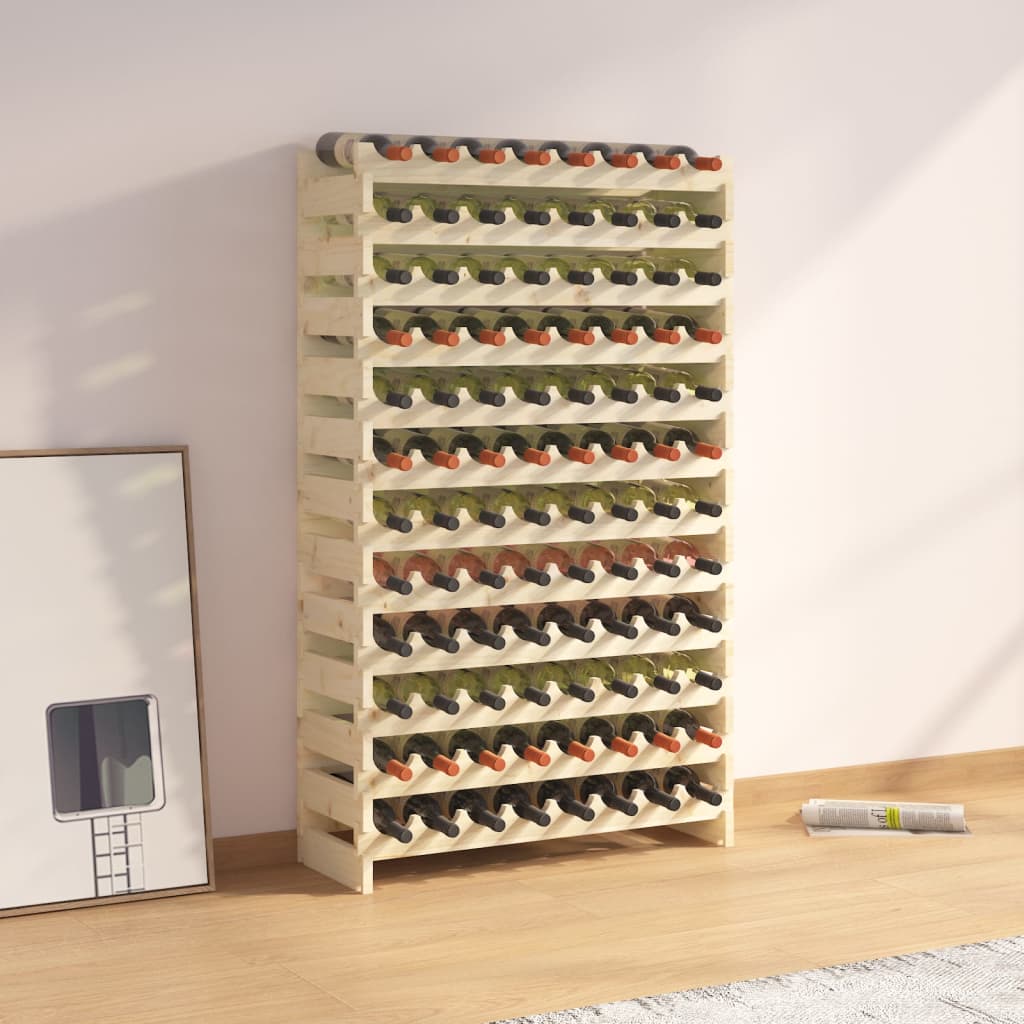 Berkfield Wine Rack 83x29x134 cm Solid Wood Pine