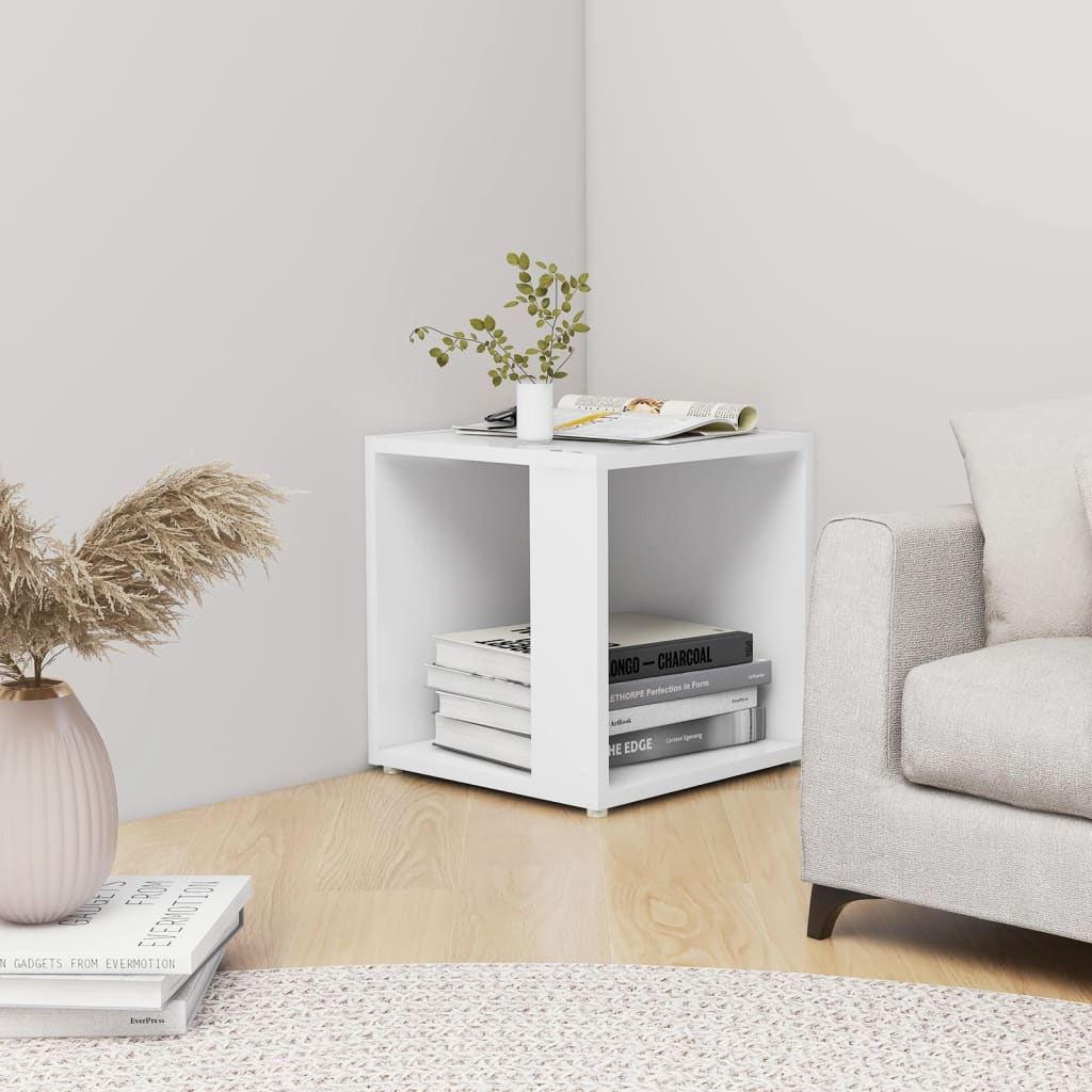 Berkfield Side Table White 33x33x34.5 cm Engineered Wood